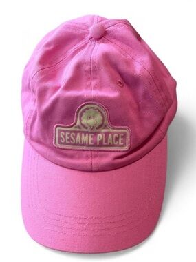 Sesame Place Hot Pink Embroidered Baseball Cap Adjustable Hat